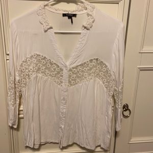 White boho blouse